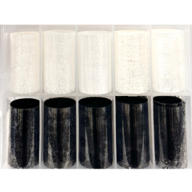 Black And White Foil lingerie lace